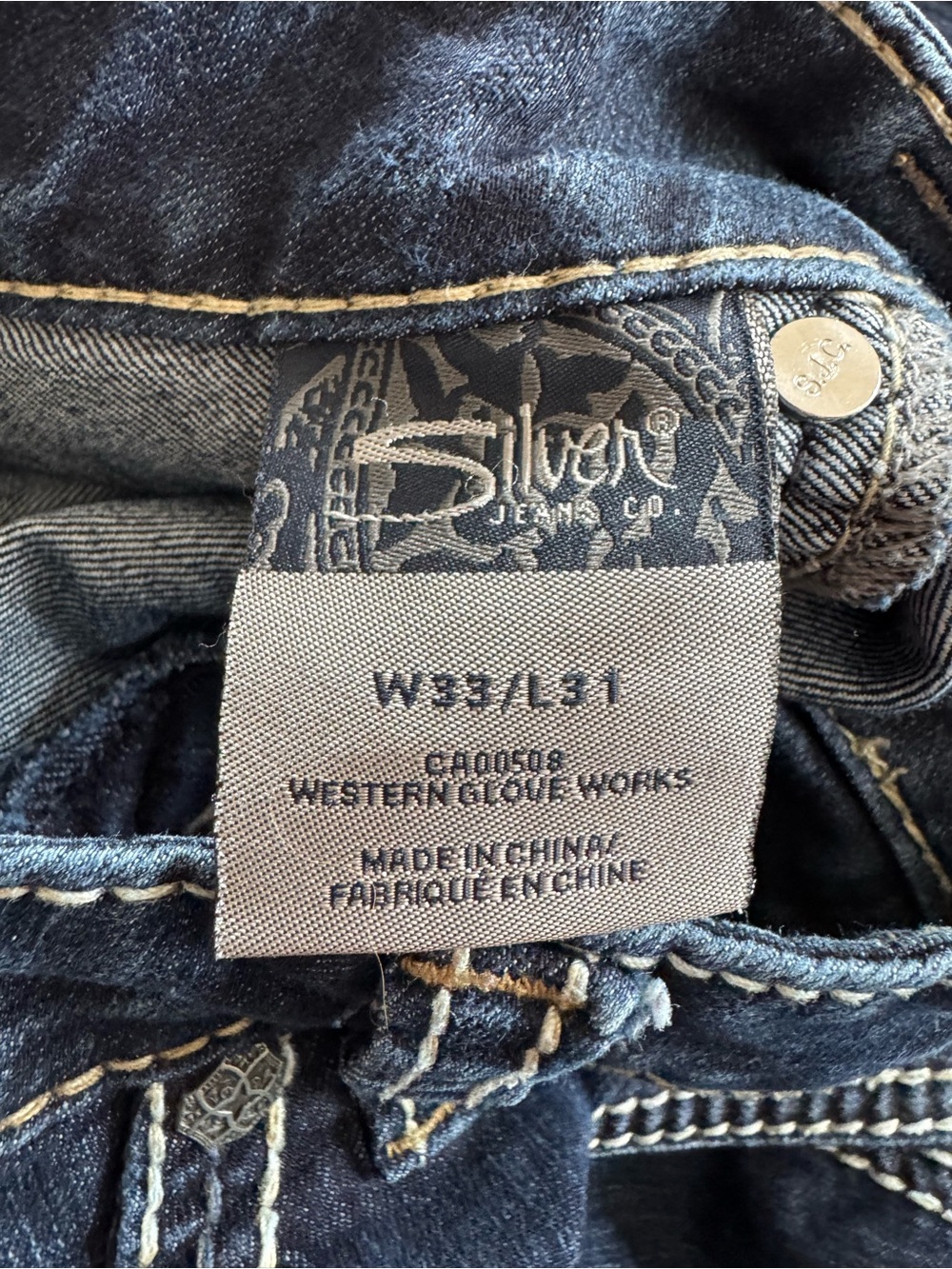 Silver Sz 33 X 30 Suki Jegging Jeans Women's Dark Indigo Skinny Jeans - Picture 4 of 4